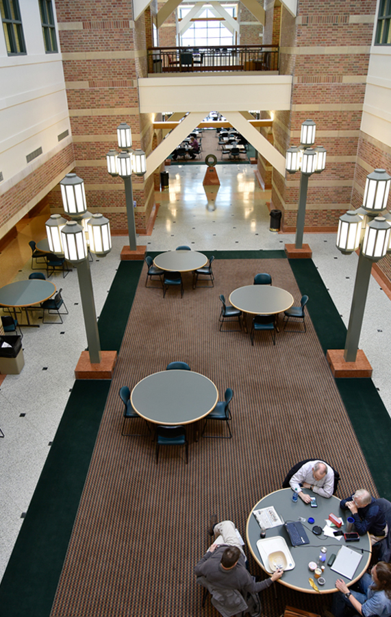 _DSC3973 An aerial view of the Beckman Atrium