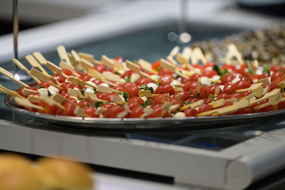 A platter of appetizers